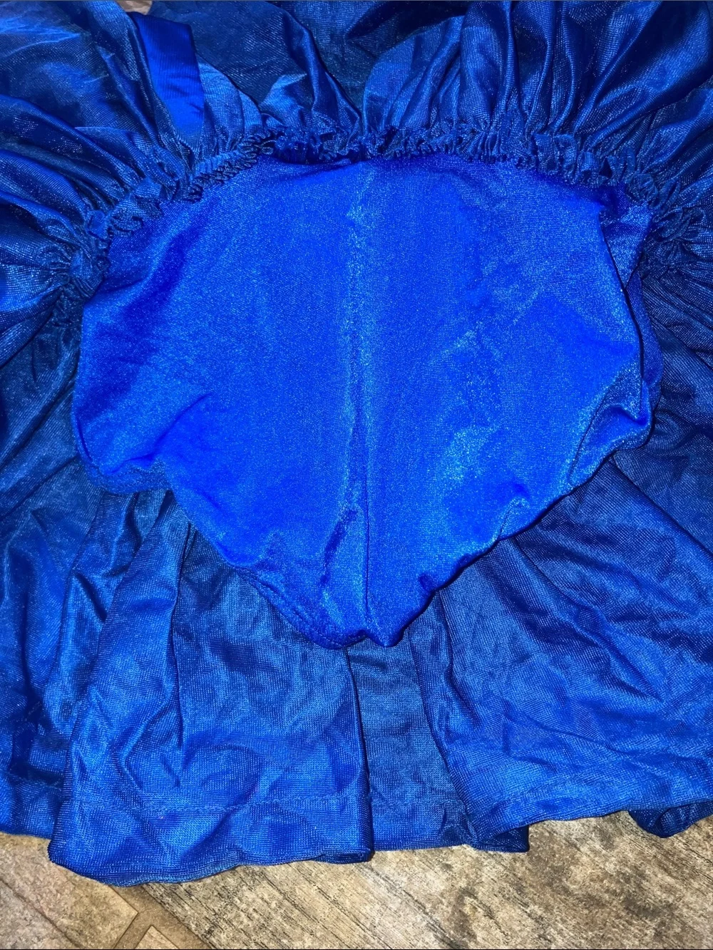 WOLFF-FORDING &CO Blue  Sequin Halter Neck Dance Costume for Kids